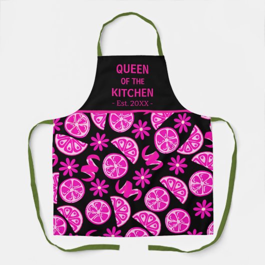 Zitronen ZitrusLimonade Koch rosa Schürze (Vorderseite)