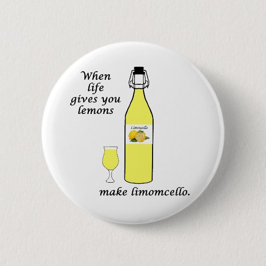 Zitronen zu Limoncello Button (Vorderseite)