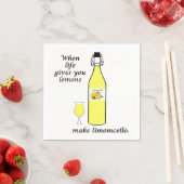 Zitronen zu Limoncello Cocktail Servietten (Beispiel)