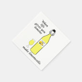 Zitronen zu Limoncello Cocktail Servietten (Ecke)