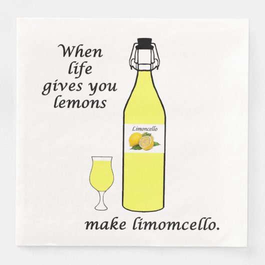 Zitronen zu Limoncello Dinner Servietten (Vorderseite)