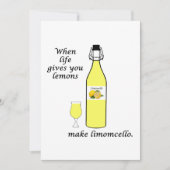 Zitronen zu Limoncello Einladung (Vorderseite)
