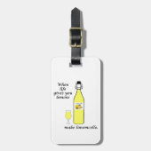 Zitronen zu Limoncello Gepäckanhänger (Vorderseite vertikal)