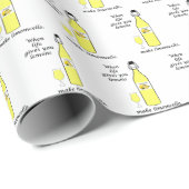 Zitronen zu Limoncello Geschenkpapier (Rolleneckpunkt)