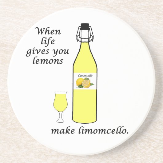 Zitronen zu Limoncello Getränkeuntersetzer (Vorne)