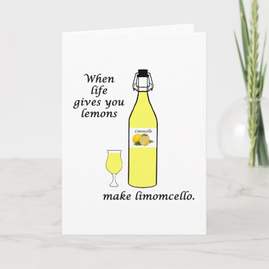 Zitronen zu Limoncello Karte (Vorderseite)