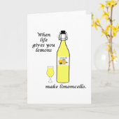 Zitronen zu Limoncello Karte (Gelbe Blume)