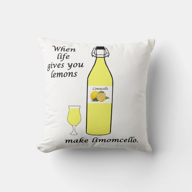 Zitronen zu Limoncello Kissen (Vorderseite)