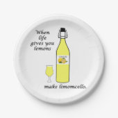 Zitronen zu Limoncello-Kuchenplatten Pappteller (Vorderseite)