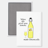 Zitronen zu Limoncello Magnet (Vorderseite/Rückseite)