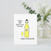 Zitronen zu Limoncello Postkarte (Stehend Vorderseite)