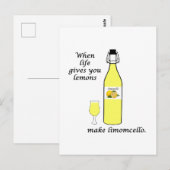 Zitronen zu Limoncello Postkarte (Vorne/Hinten)