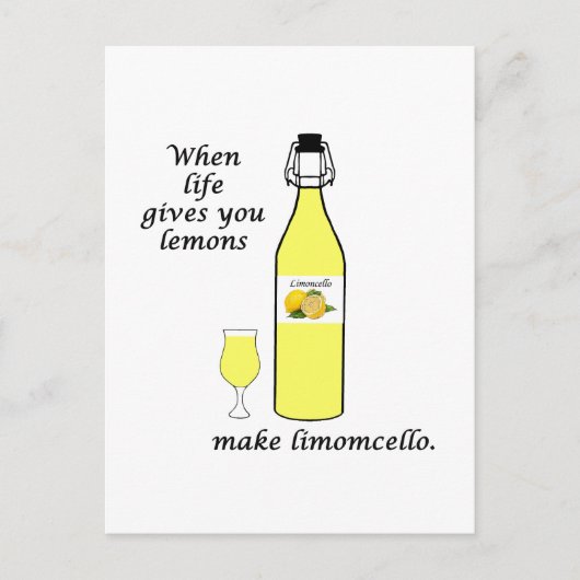 Zitronen zu Limoncello Postkarte (Vorderseite)