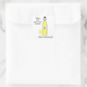 Zitronen zu Limoncello Quadratischer Aufkleber (Tasche)