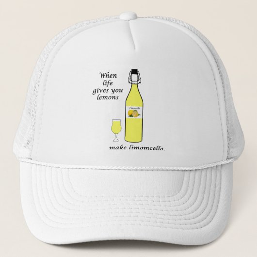 Zitronen zu Limoncello Truckerkappe (Vorderseite)