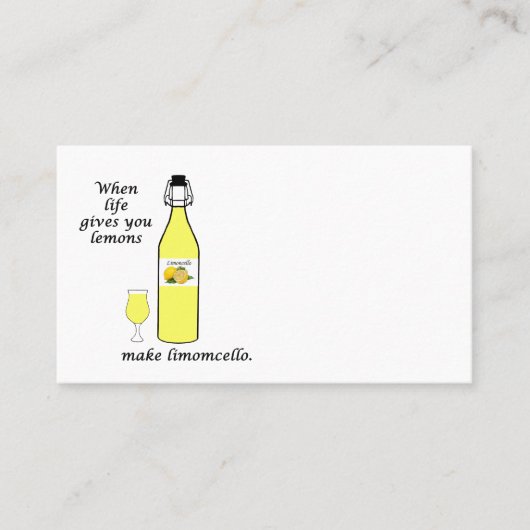 Zitronen zu Limoncello Visitenkarte (Vorderseite)