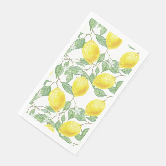 Zitronen zur Weinbauplanung Serviette (Ecke)