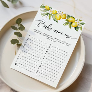 Zitronenbaby-Name-Rennen Baby-Dusche