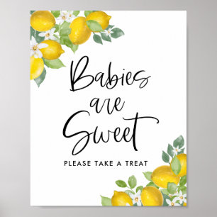 Zitronenbabys sind süße Babypartygaben Poster
