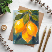 Zitronenbaum-Aquarell-Fruchtmalerei Karte