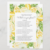 Zitronenbaum Baby Showtelefon Karte (Vorne/Hinten)