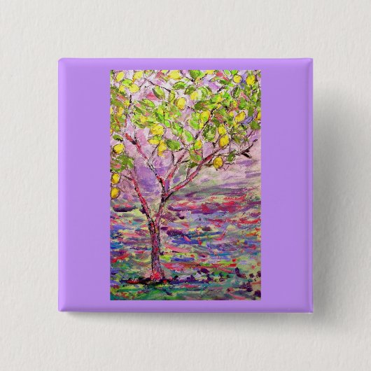 Zitronenbaum Button (Vorderseite)