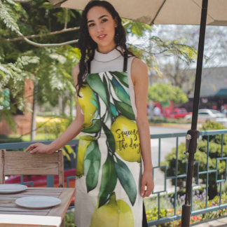 Zitronenbaum drückt den benutzerdefinierten Tagest Schürze