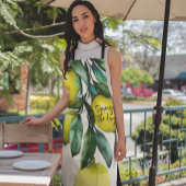 Zitronenbaum drückt den benutzerdefinierten Tagest Schürze