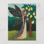 Zitronenbaum-Feengemälde Postkarte (Vorderseite)