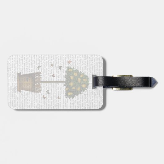 Zitronenbaum Gepäckanhänger (Rückseite horizontal)