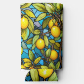 Zitronenbaum, gläsernes Muster, mediterran Selters Dosenkühler (Rückseite)