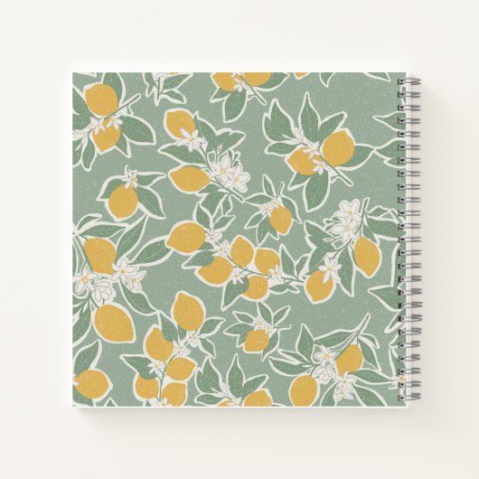 Zitronenbaum - Grasskizze Notizblock (Rückseite)