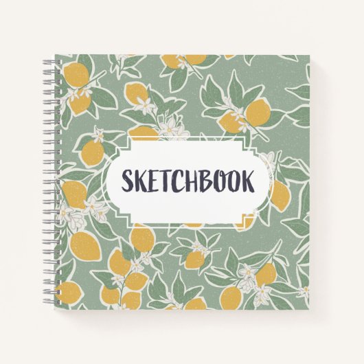 Zitronenbaum - Grasskizze Notizblock (Vorderseite)