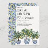 Zitronenbaum Italienisches Brautparty Einladung (Vorne/Hinten)