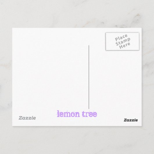 Zitronenbaum Postkarte (Rückseite)