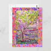 Zitronenbaum-Tropfen Postkarte (Vorne/Hinten)