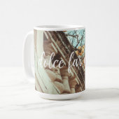 Zitronenbaum und alte Gebäude Kaffeetasse (Vorderseite Links)