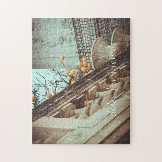 Zitronenbaum und alte Gebäude Puzzle (Vertikal)