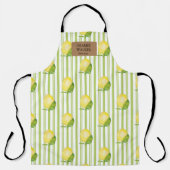 Zitronenbaumfrüchte niedliche Monogramm-Schürze Schürze (Vorderseite)