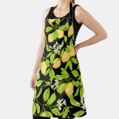 Zitronenbaumzweig mit Zitronen, Blume und Blätter. Schürze (InSitu)