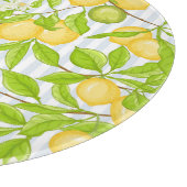 Zitronenbaumzweig: Streifen nahtloses Muster Schneidebrett (Ecke)