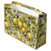 Zitronenbeutel Große Geschenktüte (Rückseite Schrägansicht)
