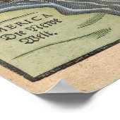 Zitronenblatt-Karte 1581 Poster (Ecke)