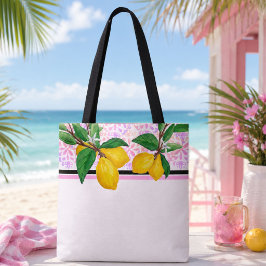 Zitronenblatt-Wasserfarben-Tasche | Rosa Amalfi-Zi Tasche