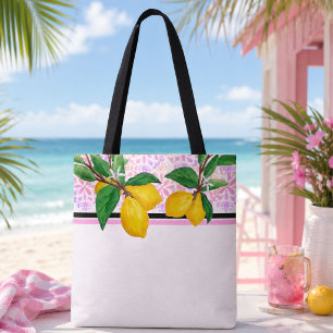 Zitronenblatt-Wasserfarben-Tasche Rosa Amalfi-Zi Tasche