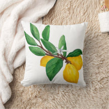 Zitronenblätter Zitrusgelb Grünes Blatt Aquarell