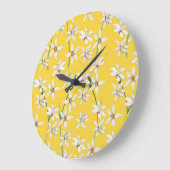 Zitronenblüte im Sommer Chinoiserie Große Wanduhr (Winkel)