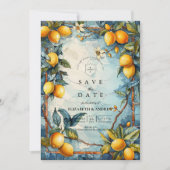 Zitronenblüten-Gartenhochzeit Save The Date (Vorderseite)