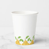 Zitronenblüten-Kollektion Pappbecher (Rückseite)