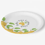 Zitronenblüten-Kollektion Pappteller (Schrägansicht)